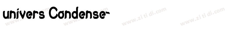 univers Condense字体转换